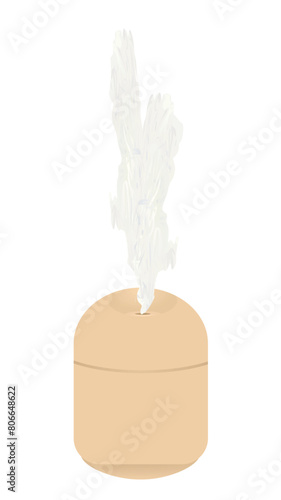 Brown aroma diffuser. vector illustration