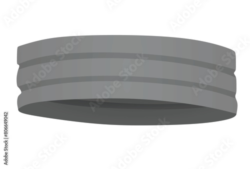 Grey  sport head band. vector illustration