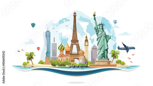 Tourism design over white background vector illustration