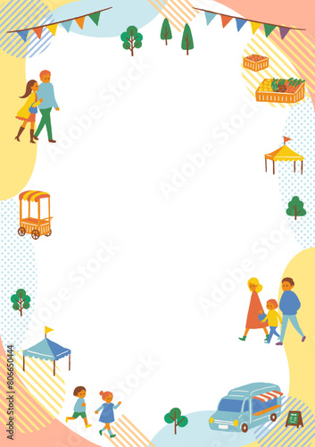 people going out for marche