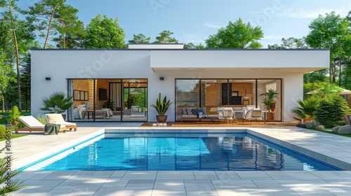 Elegance in the Oasis: Contemporary Home With Pool © Miodrag