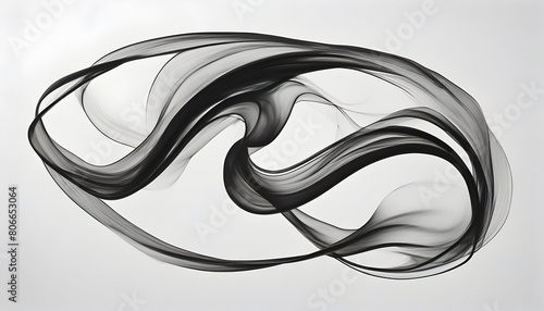 Abstract elegance flow forming an asymmetrical shape. 