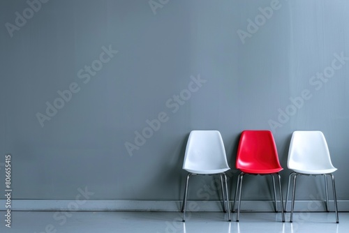 empty chair and speech balloon 3d render