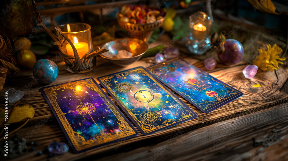 Tarot card representing the lights balance wisdom graphic