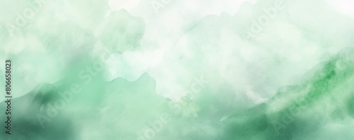 Green watercolor and white gradient abstract winter background light cold copy space design blank greeting form blank copyspace for design text photo 