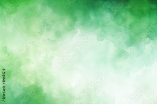 Green watercolor and white gradient abstract winter background light cold copy space design blank greeting form blank copyspace for design text photo  © Lenhard