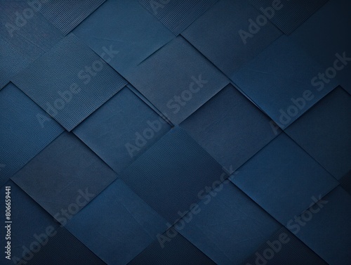 Indigo color square pattern on banner with shadow abstract indigo geometric background with copy space modern minimal concept empty blank 