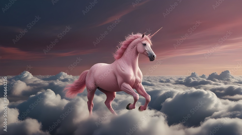 king with Iridescent winged Pegasus in a magical king with Iridescent winged Pegasus in a magical