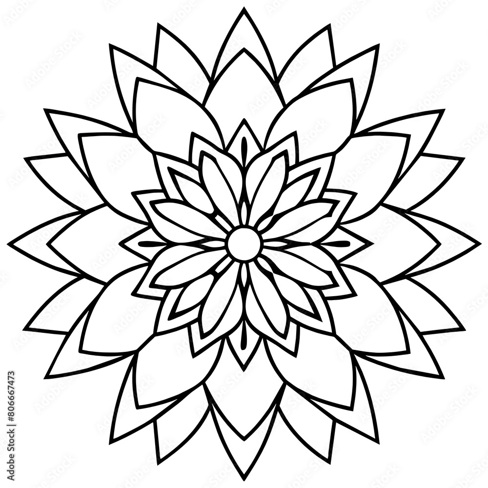 Stunning Mandala Vector Template For Intaglio 