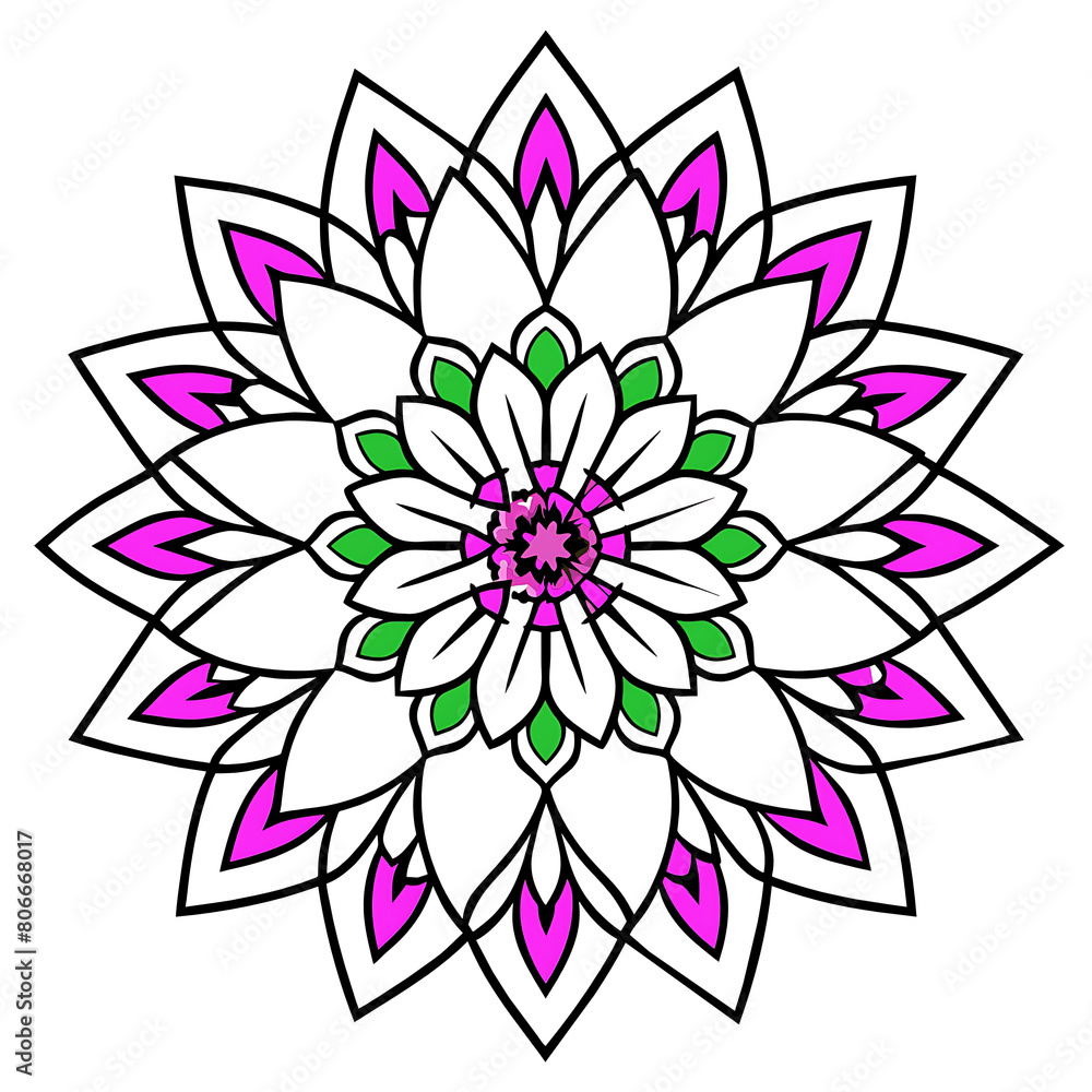 Fototapeta premium Stunning Mandala Vector Template For Intaglio 