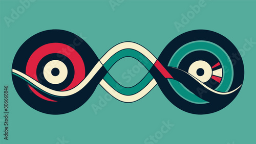 The intricate twists and turns of the waveform fuse together seamlessly to form a stunning piece of artwork just like the perfect melody on a vinyl Vector illustration