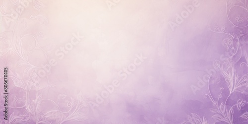 Lavender soft pastel color background parchment with a thin barely noticeable floral ornament, wallpaper copy space, vintage design blank 