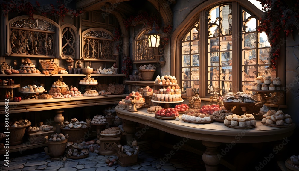 Bakery shop in the old town of Gdansk, Poland
