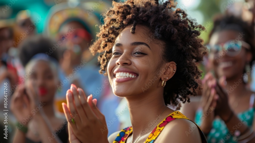 A Joyful Woman at Festival A Joyful Woman at Festival