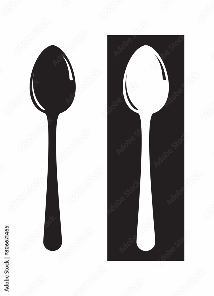 spoon eating silhouette vector illustration spoon eating silhouette vector illustration