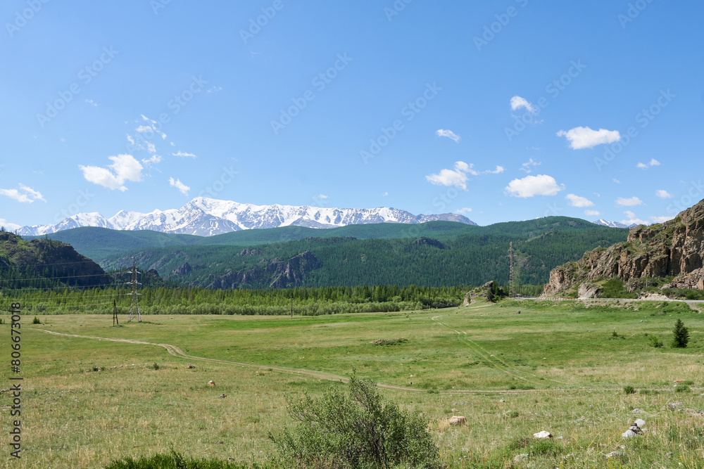 Mountain landscape in the Altai Republic, Siberia, Russia.