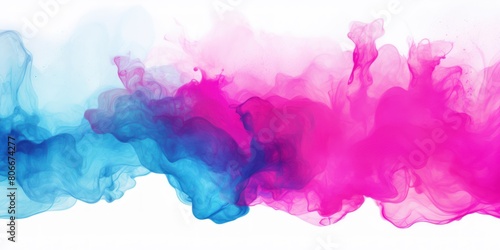 Magenta background abstract water ink wave, watercolor texture blue and white ocean wave web, mobile graphic resource for copy space text  © Lenhard