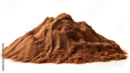 cocoa powder isolated on white background