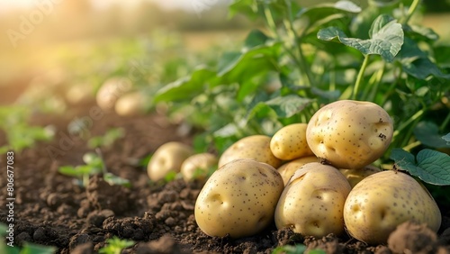 Vibrant potato field background agriculture and agribusiness concept. Concept Potato Cultivation  Agriculture Industry  Vibrant Farming  Agribusiness Success  Field Background
