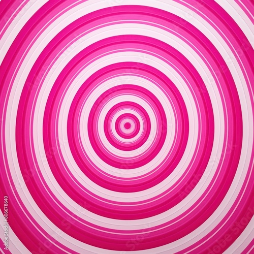 Magenta thin concentric rings or circles fading out background wallpaper banner flat lay top view from above on white background with copy space blank 