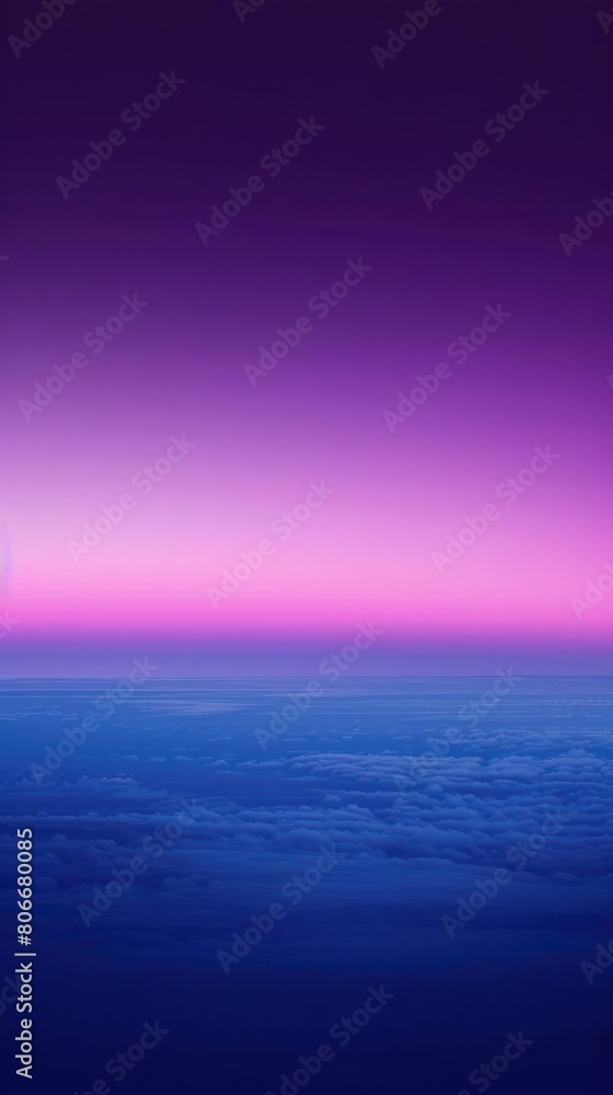 Vivid Purple Sky with Blue Planet