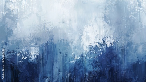 Abyssal Echoes: Depths of Blue. Abstract background. Sad mood.	
