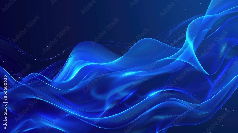 Background of stacked waves, stunning appearance, magnificent details, beautiful blue, starry night,abstract blue background with smooth lines