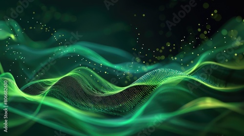 Polygonal green abstraction mountains with spiky connection structure on black background made,Abstract background with glowing lines ,Golden smooth background
