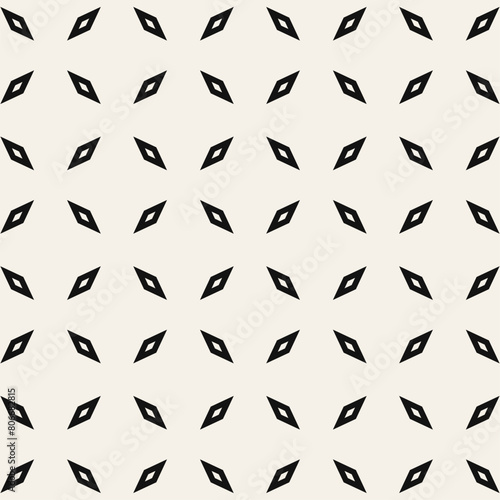 Minimalist Seamless Patterns. Geometric Textures in Black and White