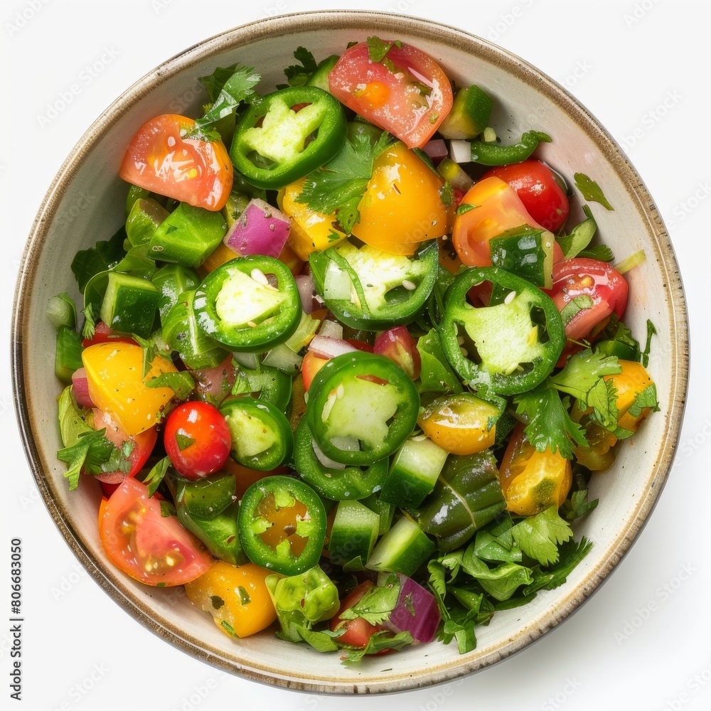 A bowl brimming with an array of assorted fresh vegetables