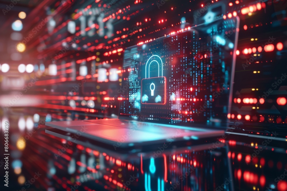 Obraz premium Utilize comprehensive cyber security measures, including data encryption and secure communication, to protect personal data.