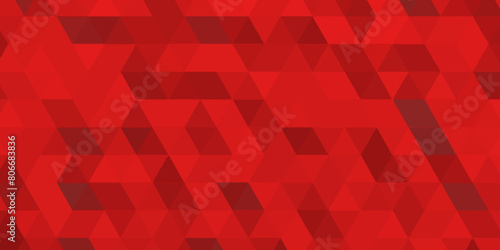 Red vector digital technology polygon pattern background .Abstract modern geometric low poly pattern .red polygon mosaic technology background design .