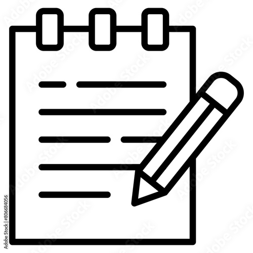 Notepad  Icon Element For Design