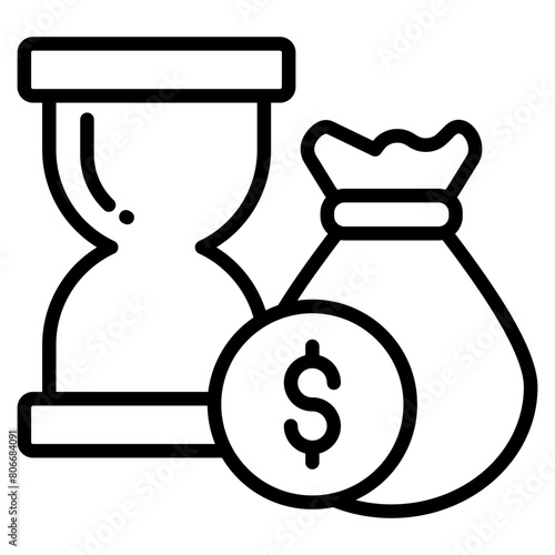 Time Investment  Icon Element For Design