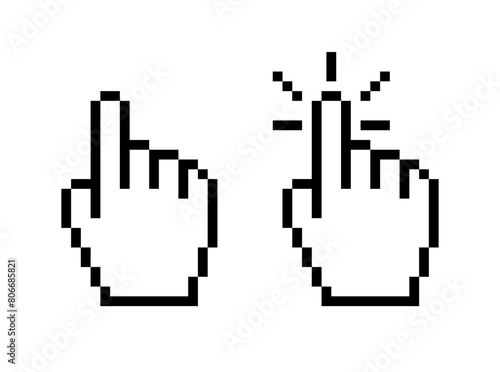 Mouse cursor icons. Linear style. Vector icons