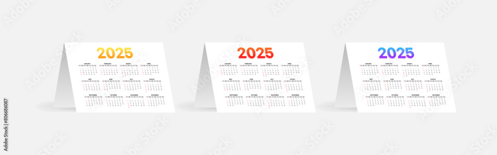 2025 Large Calendar Icons. All Months Calendar Set. Flat Style. Vector icons 2025 Large Calendar Icons. All Months Calendar Set. Flat Style. Vector icons
