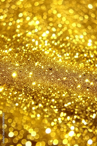 Sparkling golden bokeh background for festive celebrations