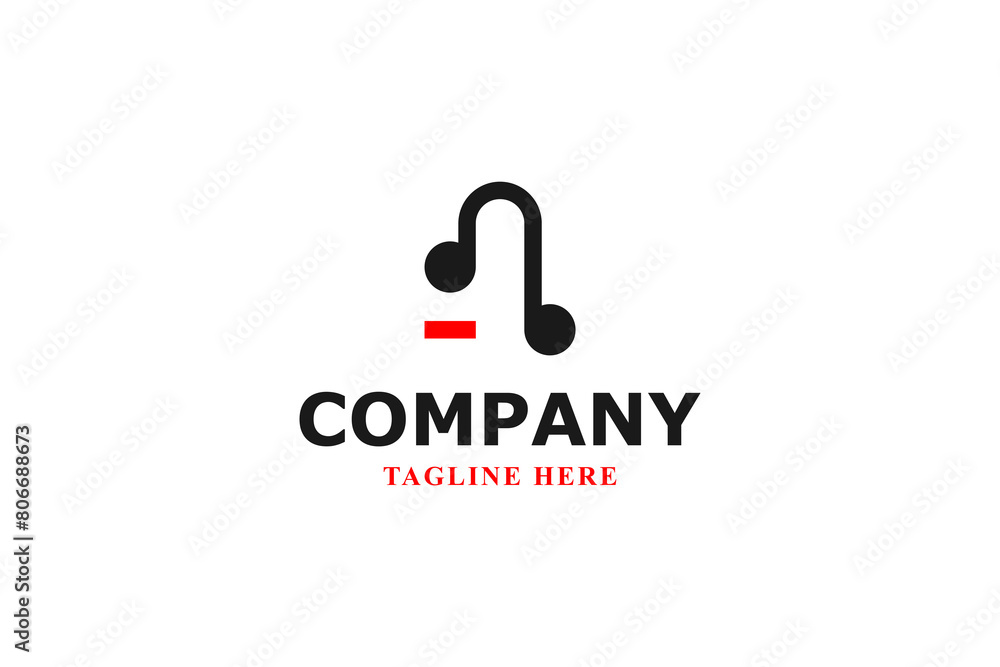 letter a and note music logo letter a and note music logo