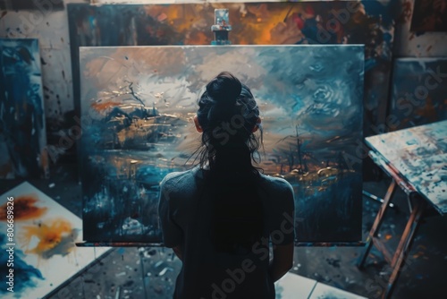 A girl immersed in their creative process, expressing their passion and joy through their art form, inspiring viewers to embrace their own creativity
