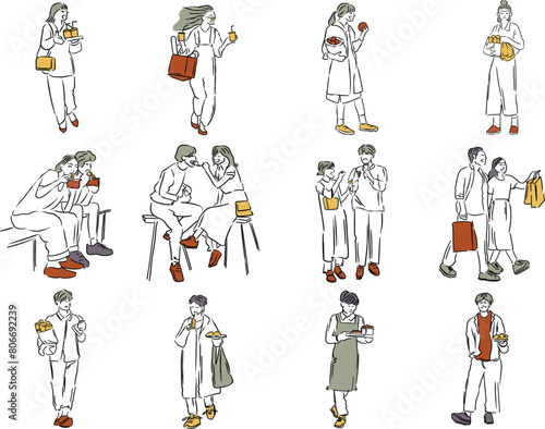 People Illustration Line Art