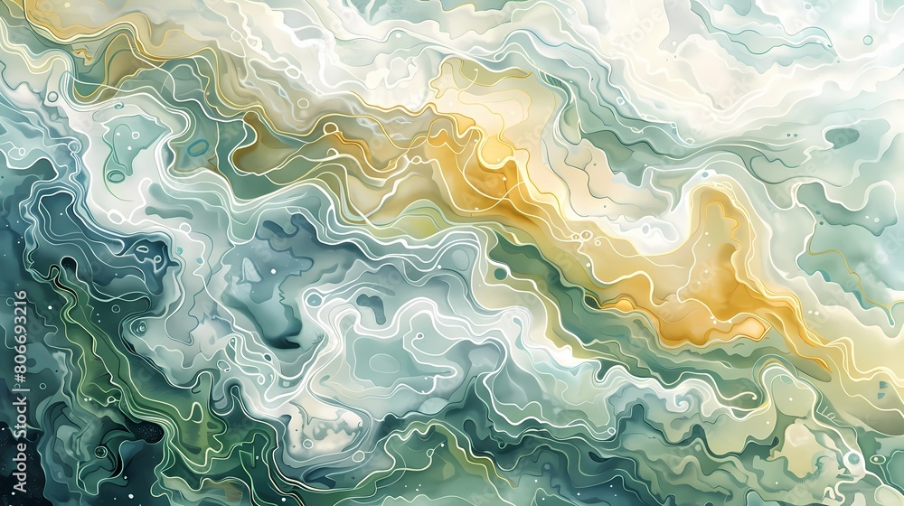 Naklejka premium Abstract with colored milk propagation mixing in water illustration poster background