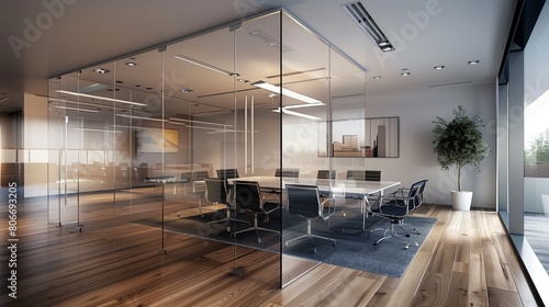 Glass Partition Conference Room