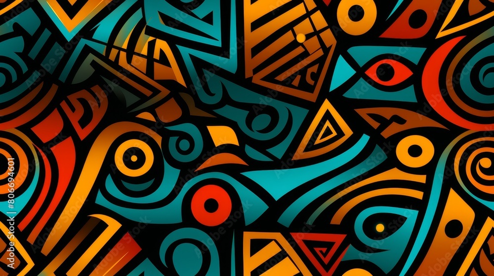 Seamless patterns creative ethnic style vector Seamless patterns creative ethnic style vector