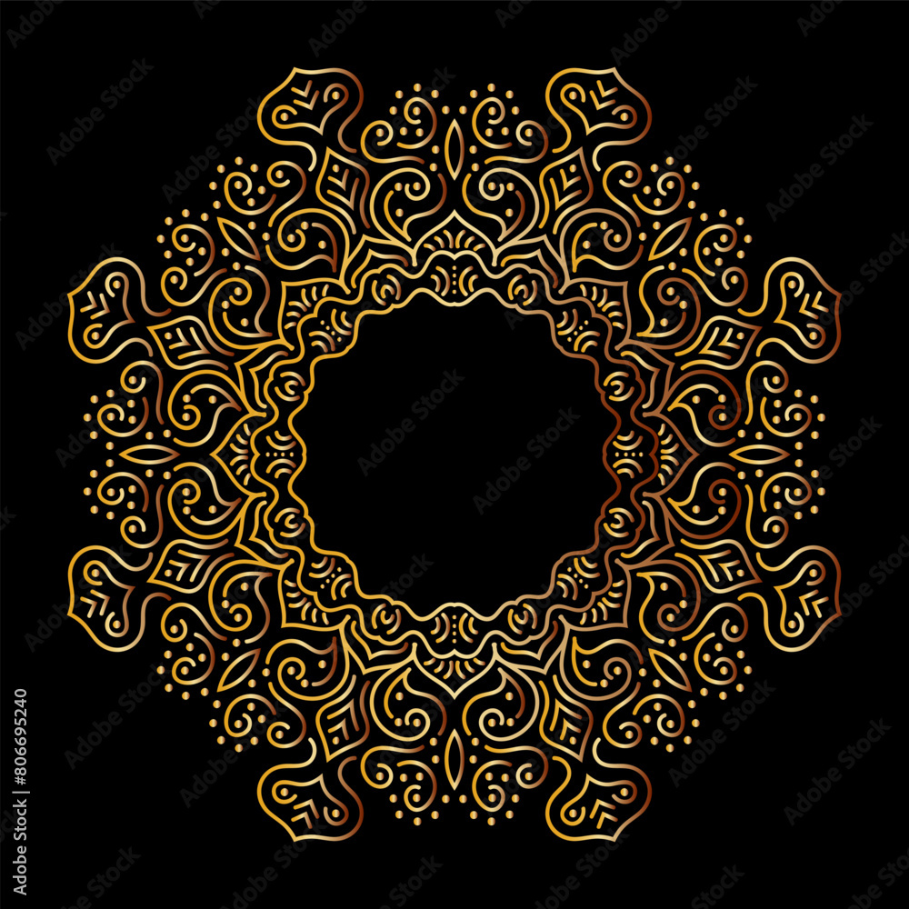 Fototapeta premium mandala art for design vintage decoration, book cover, motif, Ethnic design, ornament, background