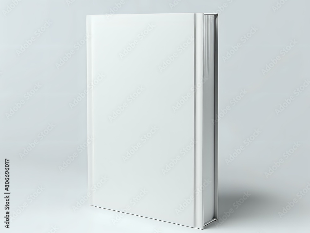 Clean Studio Lighting Hard Cover Book Mockup with White Background Clean Studio Lighting Hard Cover Book Mockup with White Background