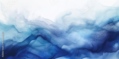 Navy Blue background abstract water ink wave  watercolor texture blue and white ocean wave web  mobile graphic resource for copy space text 