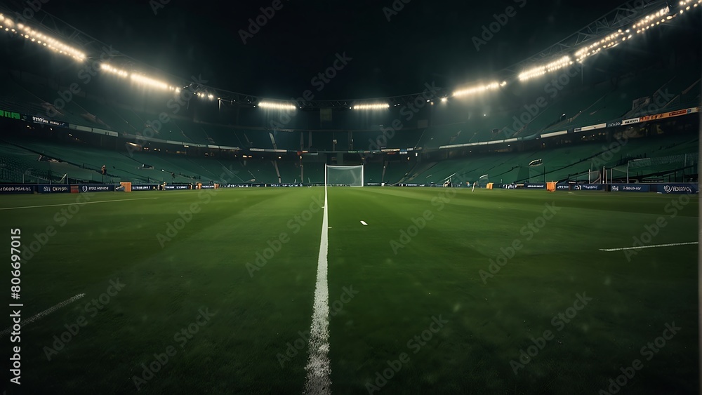 soccer field with a goal Game Day Excitement Football Stadium Lights soccer field with a goal Game Day Excitement Football Stadium Lights
