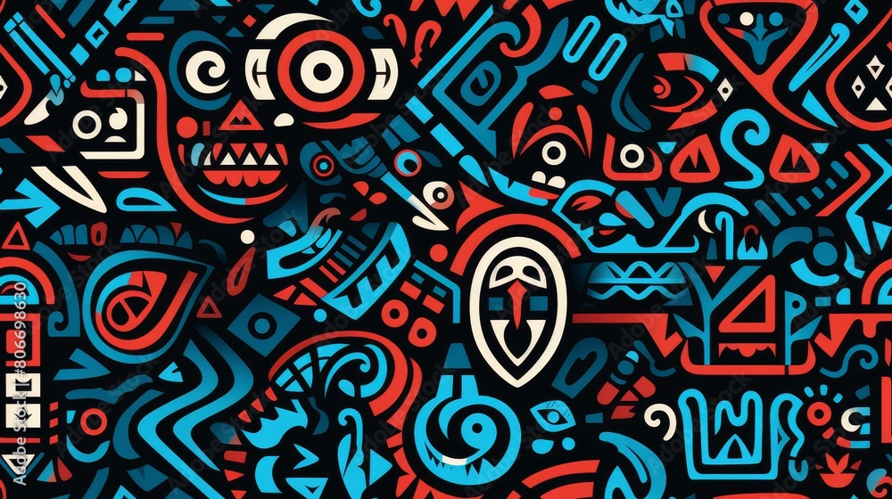 Seamless patterns creative ethnic style vector Seamless patterns creative ethnic style vector