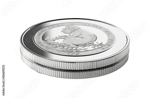 A silver coin with a koala on it. photo
