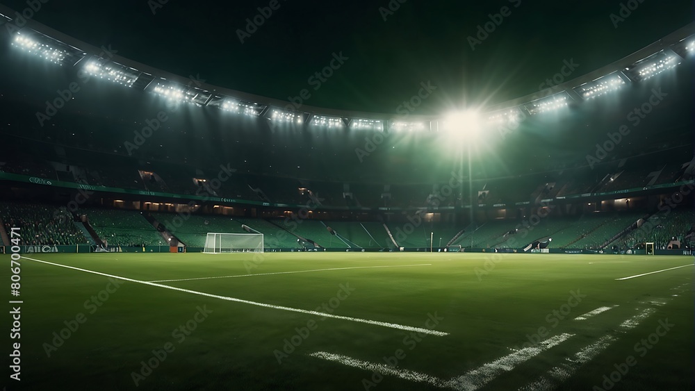 soccer field with a goal Game Day Excitement Football Stadium Lights soccer field with a goal Game Day Excitement Football Stadium Lights